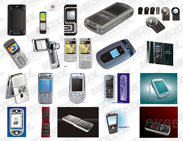 23款cdr格式的手机矢量素材