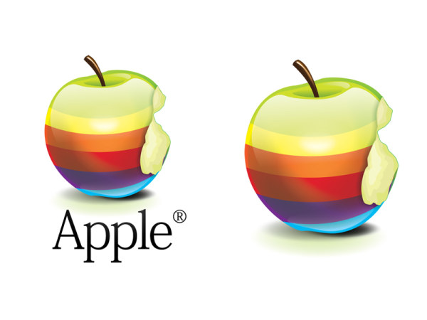 水晶彩虹苹果图标（png）