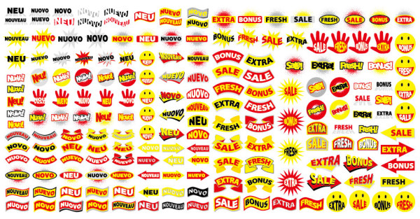 卡通风格装饰图案矢量素材