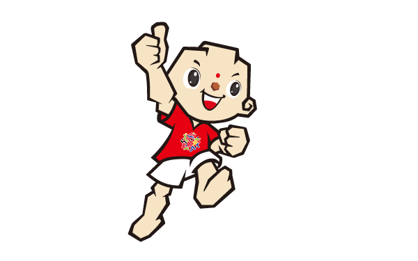 中国十一届全运会吉祥物泰山童子矢量素材