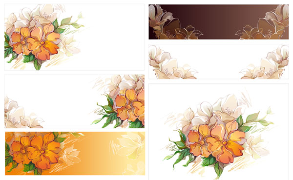 梦幻花朵矢量素材-5