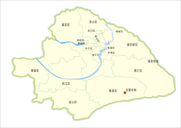 上海市简易地图矢量素材