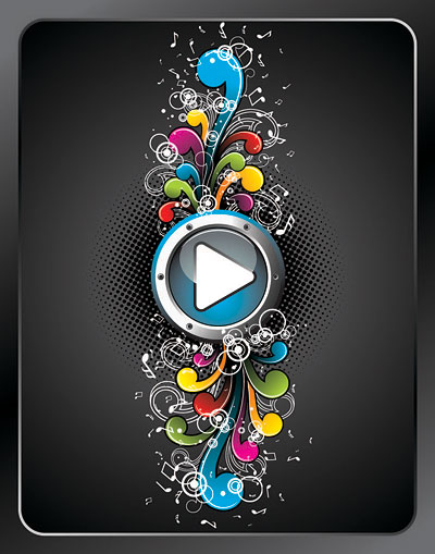 潮流音乐矢量素材