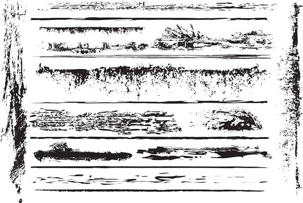 黑白设计元素系列矢量素材-16（痕迹）