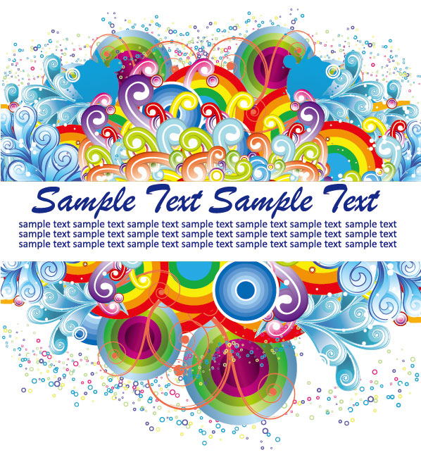 缤纷潮流设计矢量素材