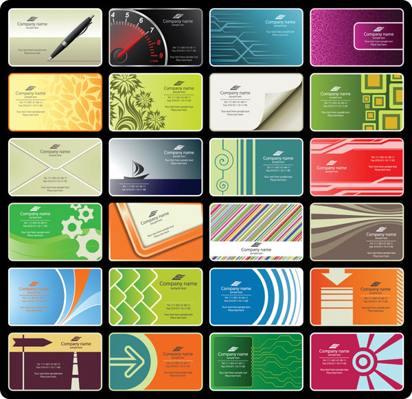 多款精美卡片模板矢量素材