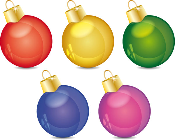 圣诞节装饰球矢量素材