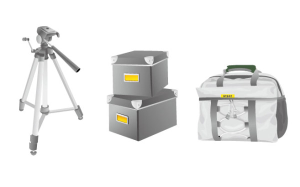 摄影相关器材矢量素材