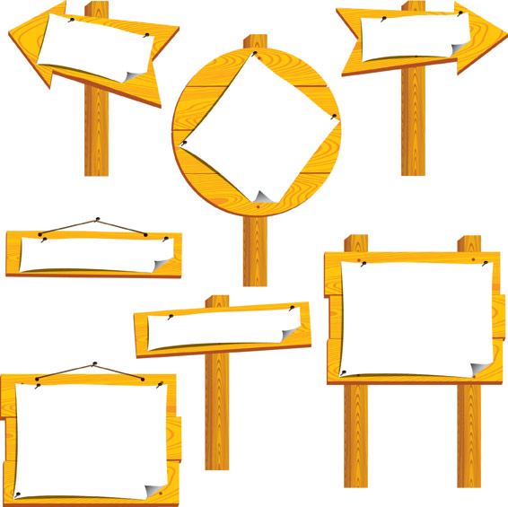 木板公告牌矢量素材