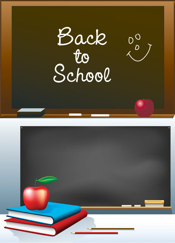 上学主题矢量素材