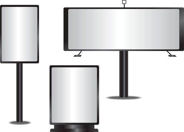 空白户外广告牌矢量素材