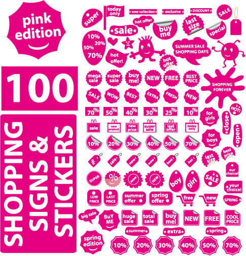 关于销售打折的元素矢量素材