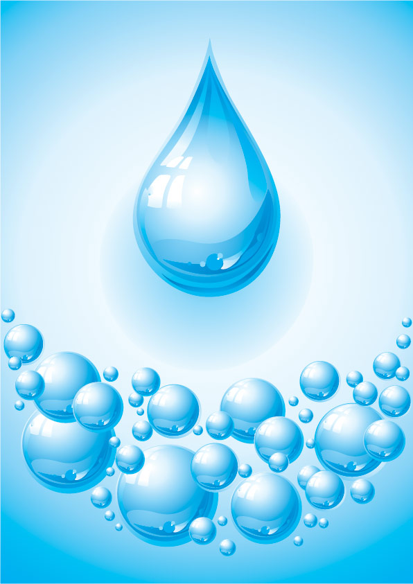 质感水滴水泡矢量素材