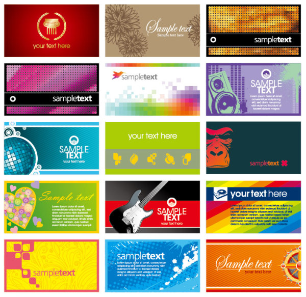 潮流卡片模板矢量素材