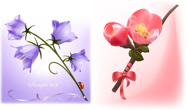 漂亮的花朵矢量素材