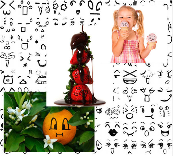 搞怪表情ps笔刷集&nbsp;（1250像素）