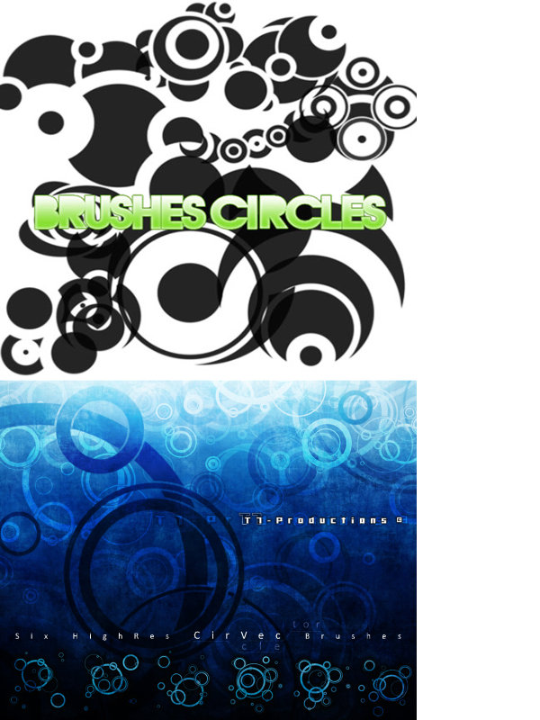 高清晰矢量圆圈PS笔刷集