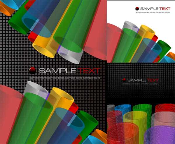 五颜六色的管子矢量素材