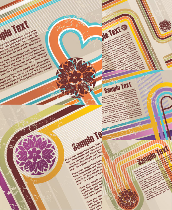 线条背景矢量素材