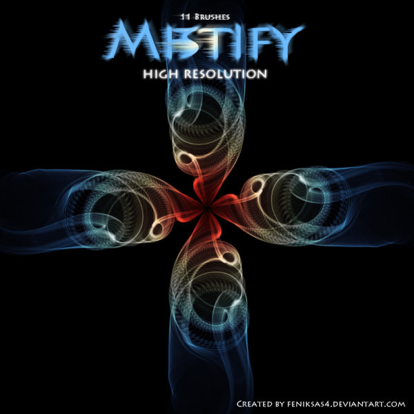 高清晰超酷梦幻螺旋炫光PS笔刷(之一)