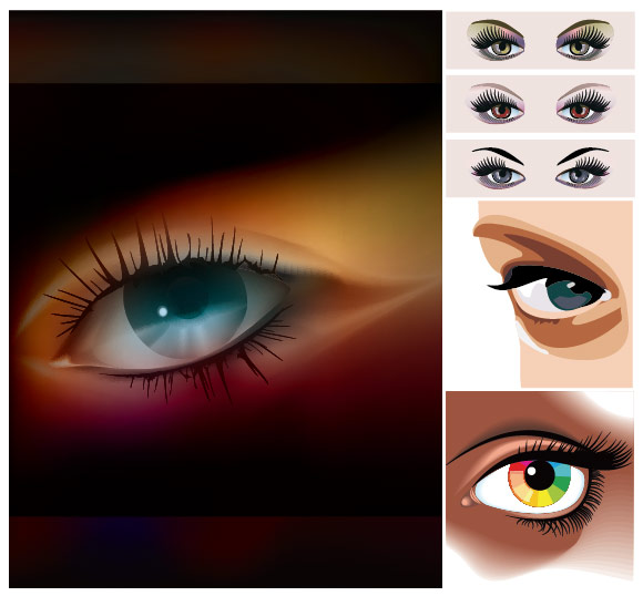 女性眼镜矢量素材