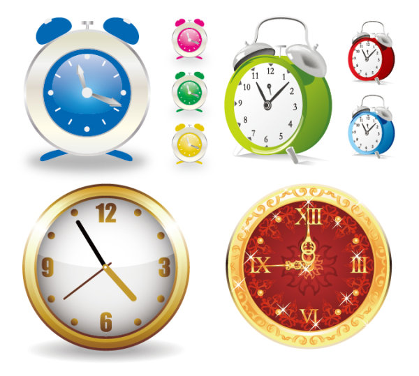 时钟闹钟矢量素材