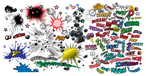 漫画元素矢量素材