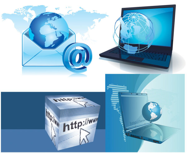 电脑网络矢量素材