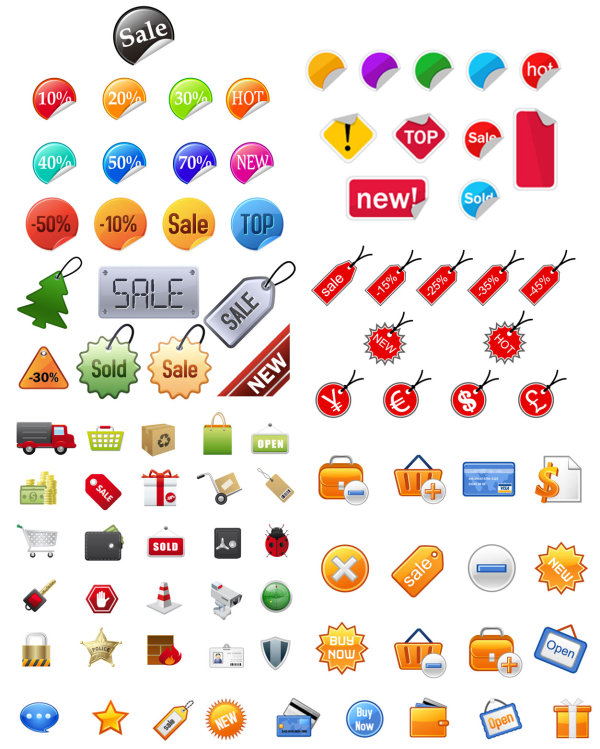 图标大全&mdash;&mdash;购物篇矢量素材