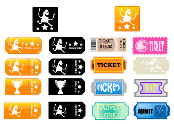 请叫我们【票】矢量素材