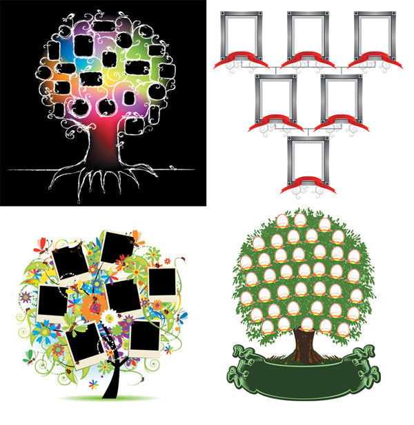 4款特别的树矢量素材