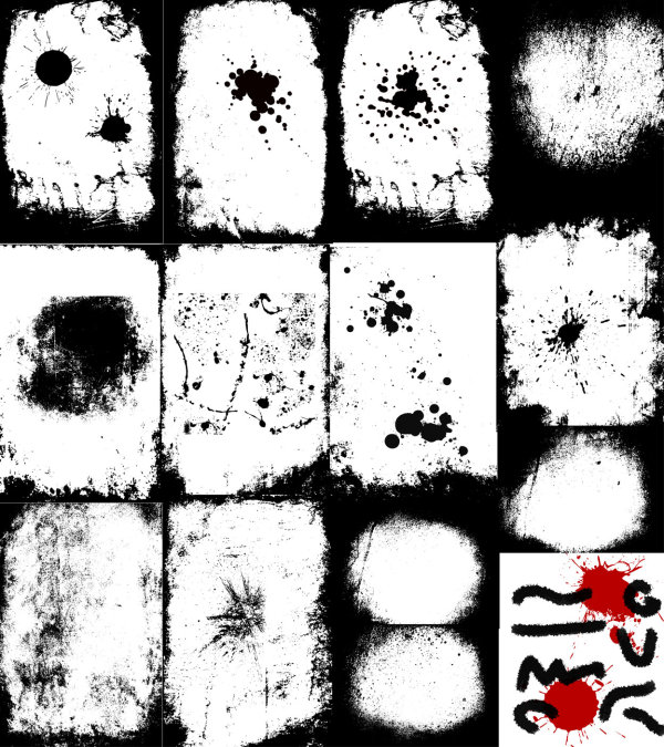 涂鸦&泼墨背景矢量素材