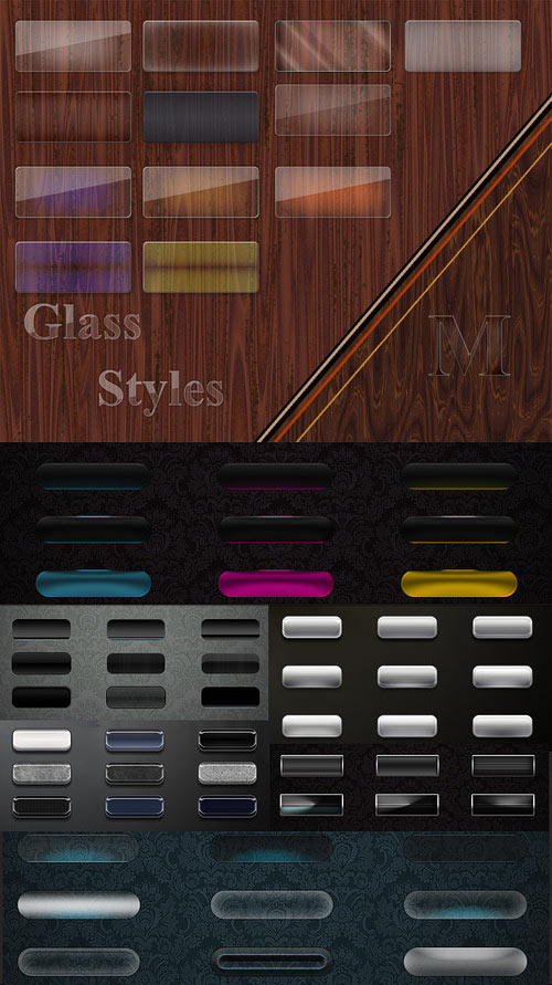 几款质感按钮ps样式