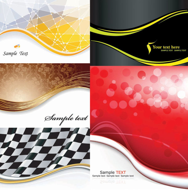 典雅波浪背景矢量素材