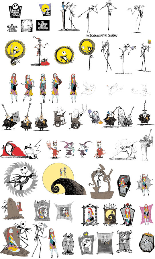 圣诞夜惊魂&nbsp;The&nbsp;Nightmare&nbsp;Before&nbsp;Christmas矢量素材