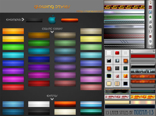 3套photoshop样式素材