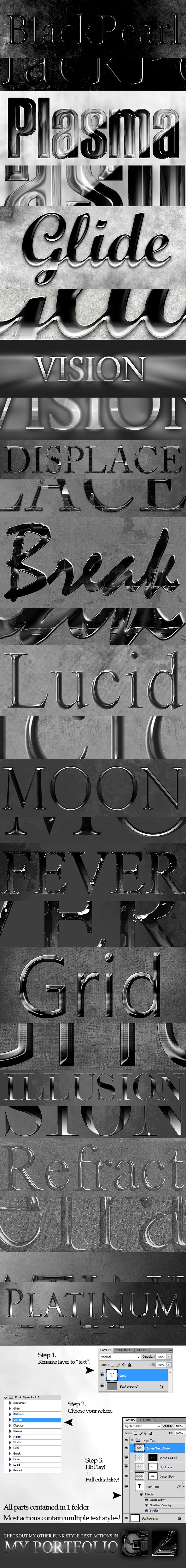 13款金属质地特效PS动作