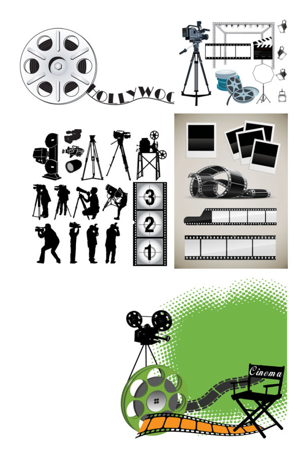 摄影器材&mdash;矢量素材