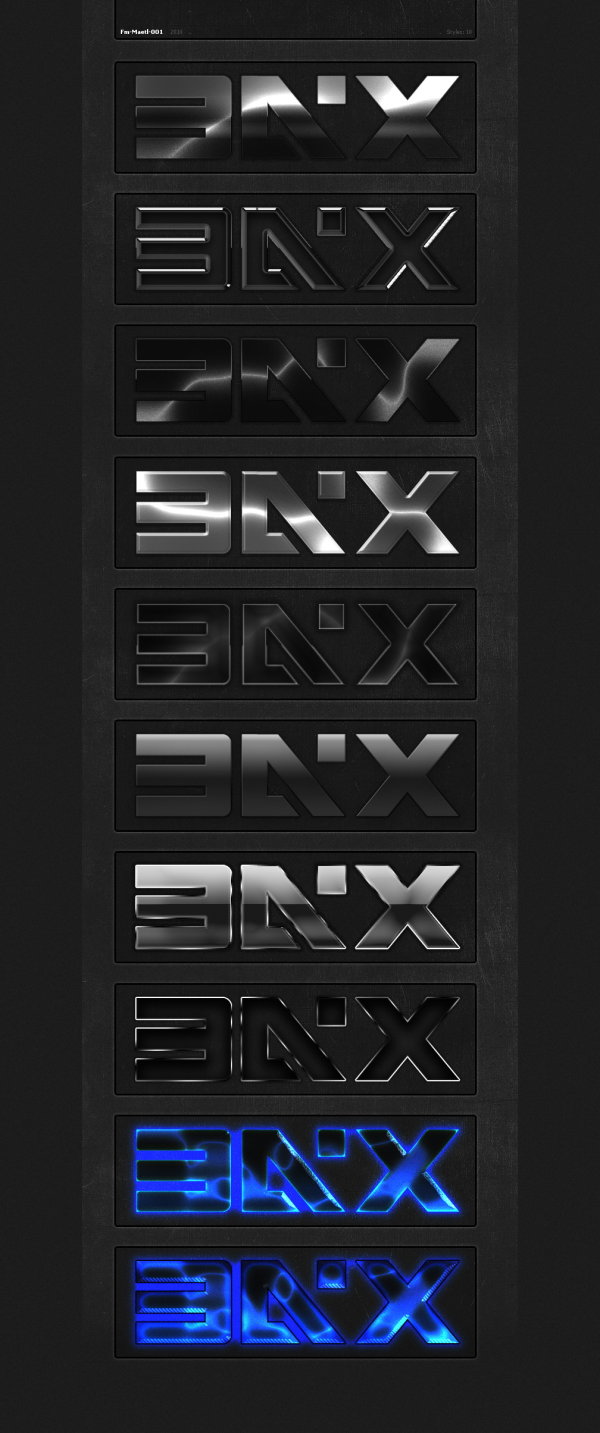 10款水晶、金属质地PS样式(含PSD文件)