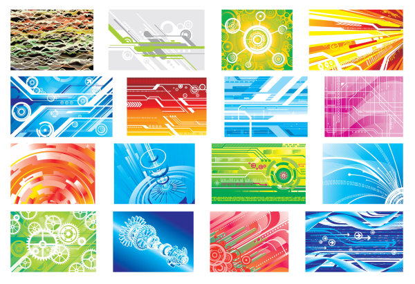 高科技数字化背景图案&mdash;矢量素材