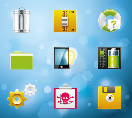 十分精美的系统图标矢量素材-6