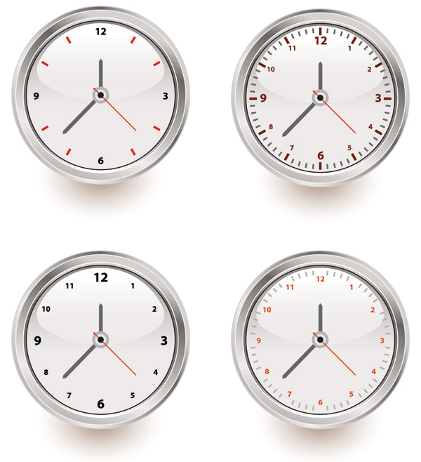简洁型钟表&mdash;&mdash;矢量素材
