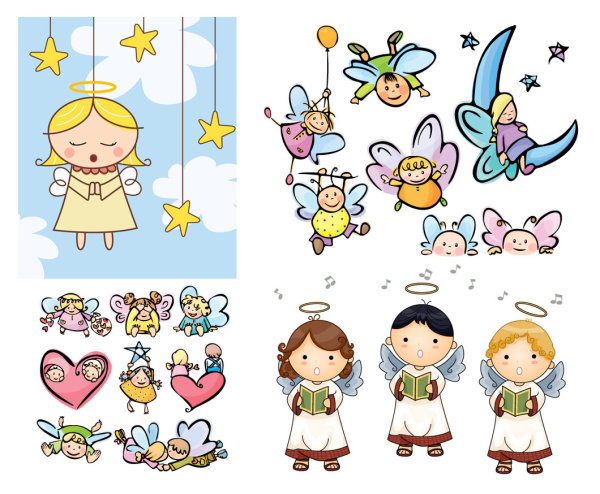 卡通天使矢量素材