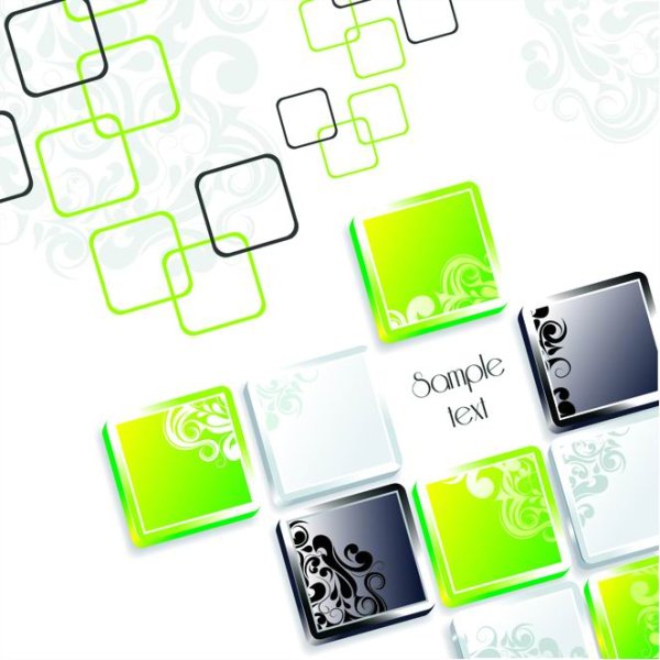 炫酷立体方块背景矢量素材