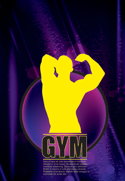 大力士剪影矢量素材-2