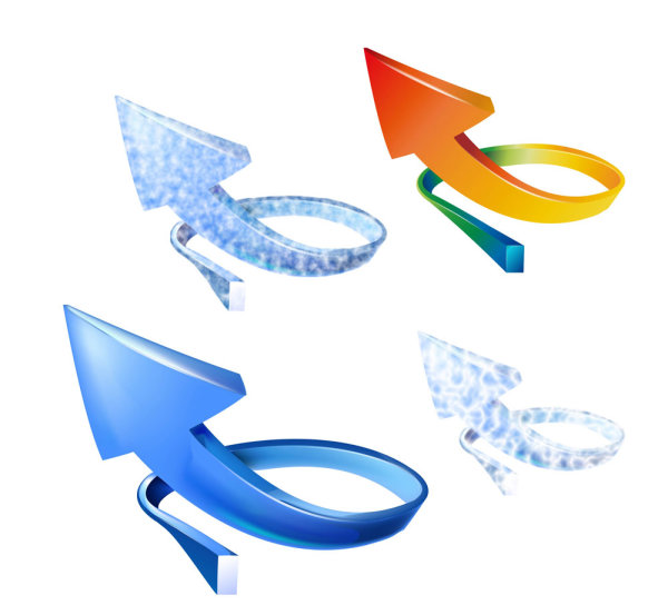 水晶箭头矢量素材