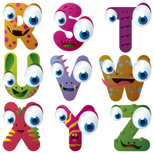 卡通动物字母03&mdash;&mdash;矢量素材