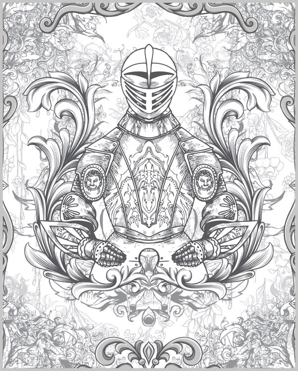 华丽丽欧式花纹花边边框矢量素材-4