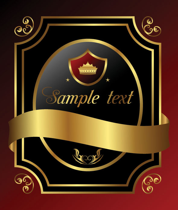 欧式花纹瓶贴02&mdash;&mdash;矢量素材