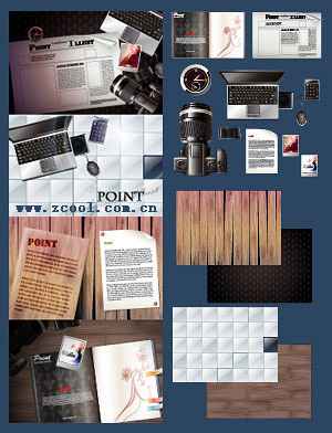 Cameras, laptops, newspapers, magazines and other vector material